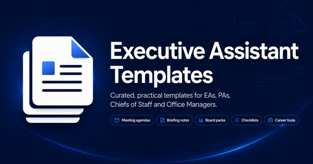 Board Pack Preparation Checklist — Executive Assistant Templates